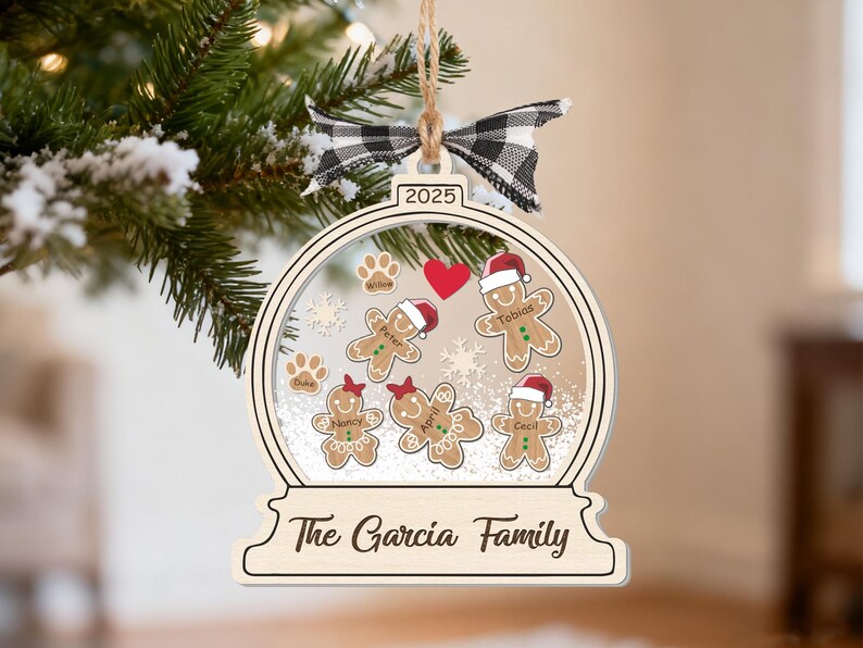 Detailed angle view 1 of Personalized 4D Cookie Ornament | Custom Family Christmas Ornament | Cute Holiday Gift manufactured by VTN Group
