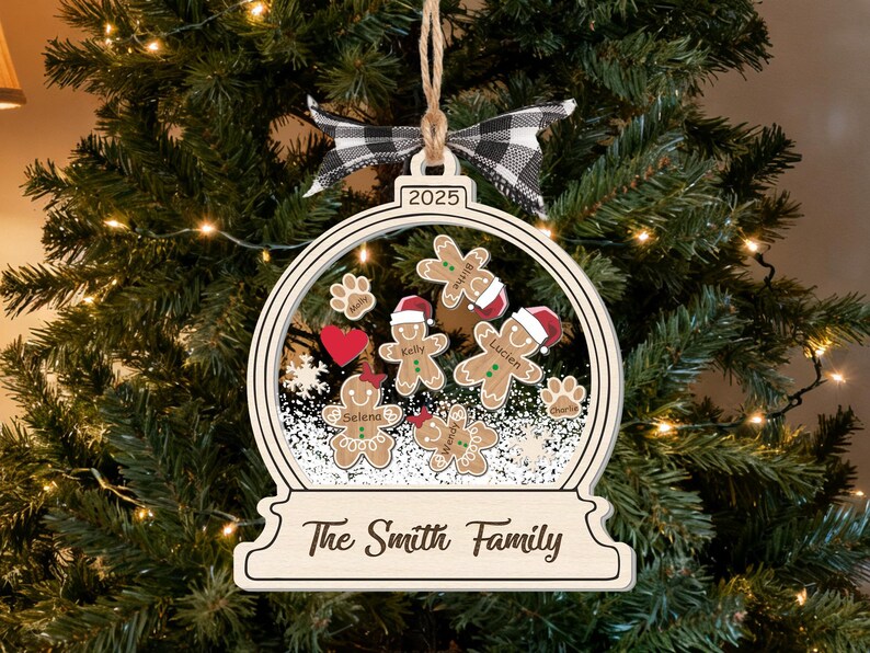 Detailed angle view 3 of Personalized 4D Cookie Ornament | Custom Family Christmas Ornament | Cute Holiday Gift manufactured by VTN Group