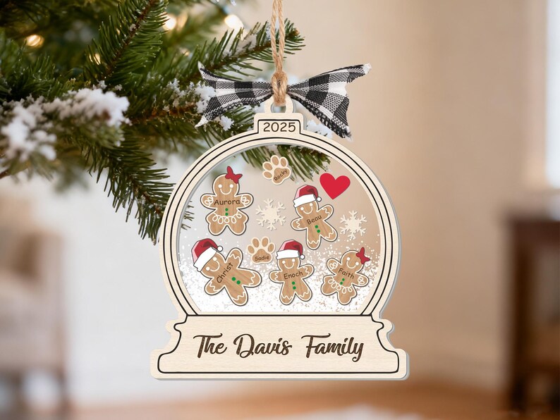 Detailed angle view 5 of Personalized 4D Cookie Ornament | Custom Family Christmas Ornament | Cute Holiday Gift manufactured by VTN Group
