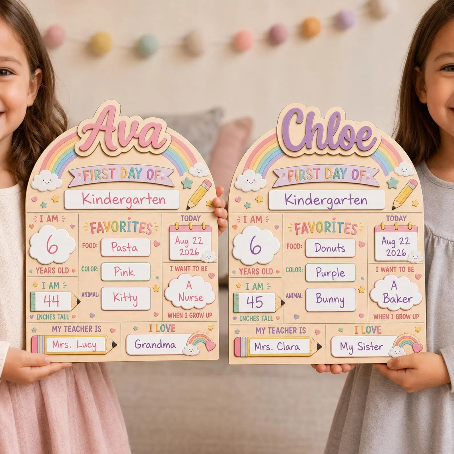 Detailed angle view 6 of Personalized Wooden First Day of School Sign, Custom School Milestone Board, First & Last Day Reusable Sign, Back to School Photo Prop, Custom Name Gift by Ornivo manufactured by VTN Group