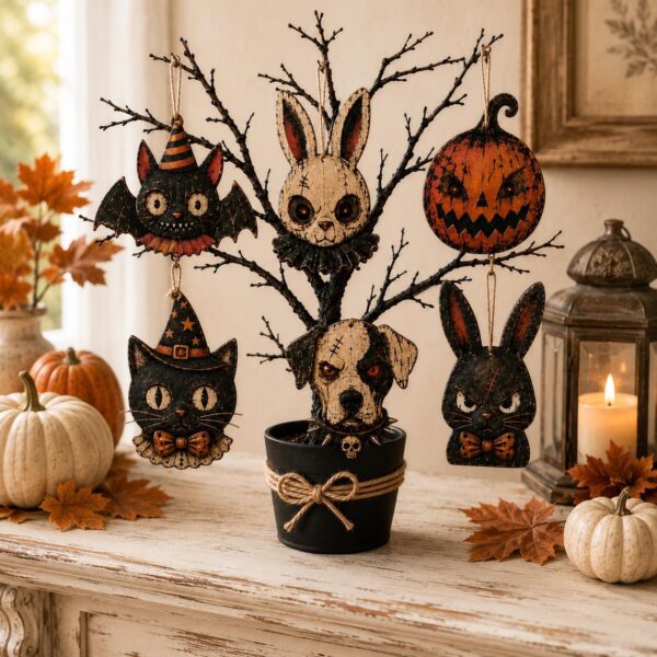 Spooky Wooden Ornaments