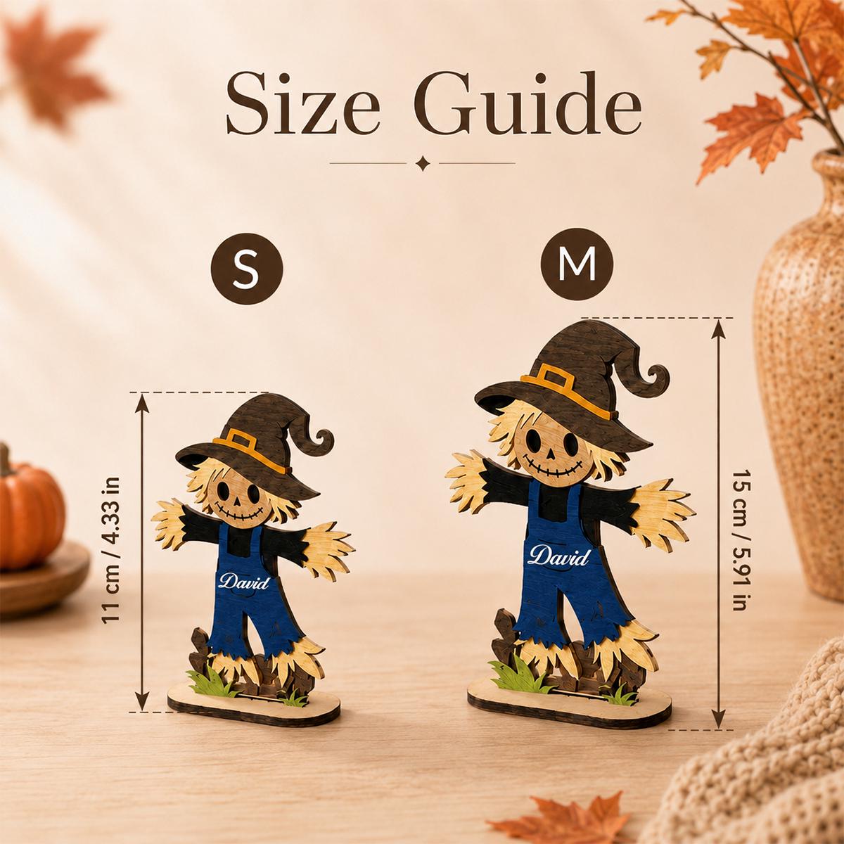 Personalized Halloween Wooden Figurine, Custom Name Spooky Character, Halloween Tabletop Decor, Cute Shelf Sitter, Halloween Gift by Ornivo - Image 4