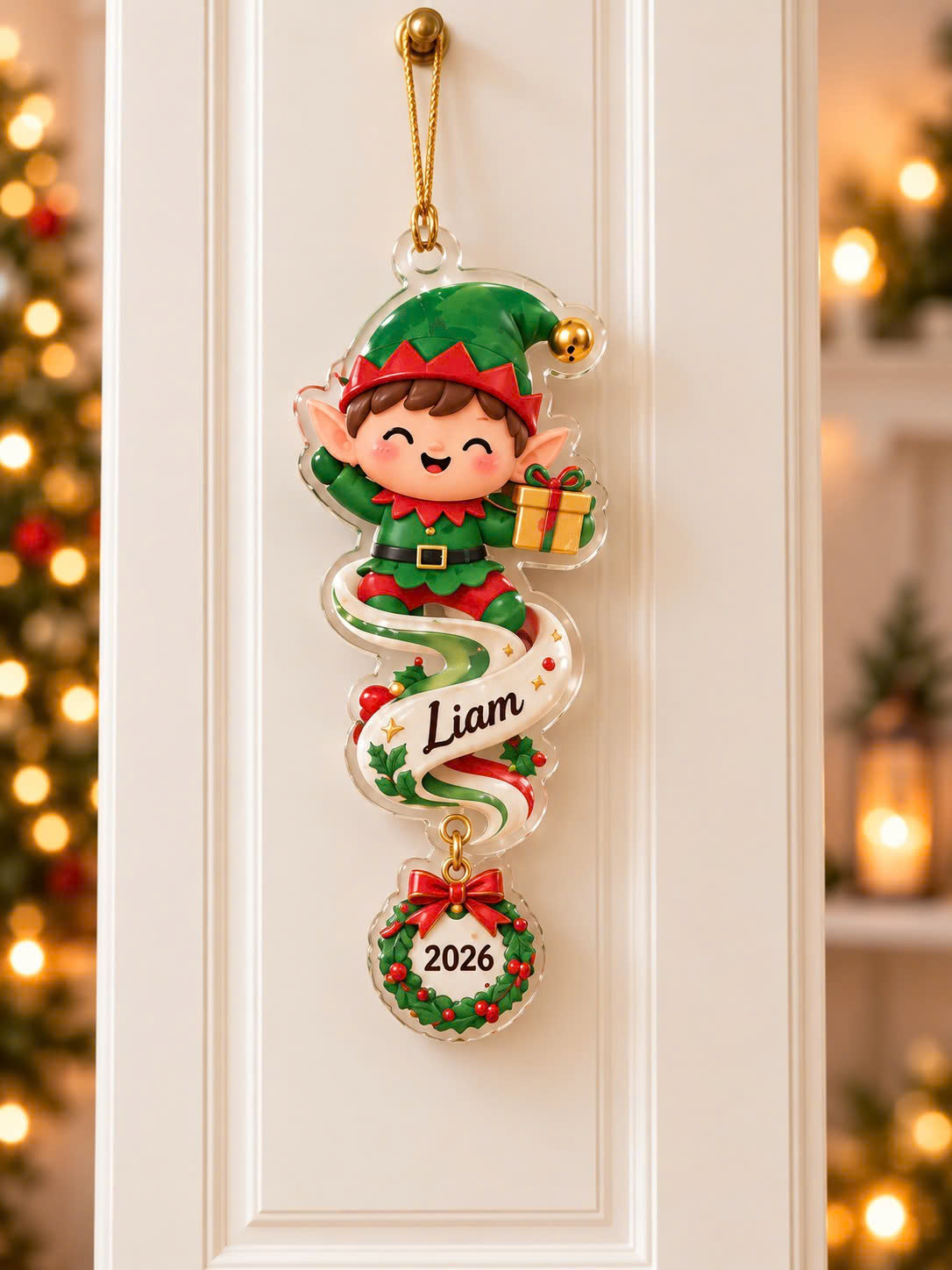 Personalized Christmas Character Ornament – Custom Name Acrylic Tree Decoration - Image 6